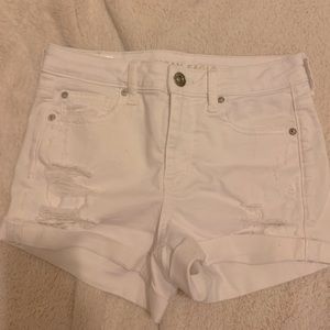 white american eagle shorts